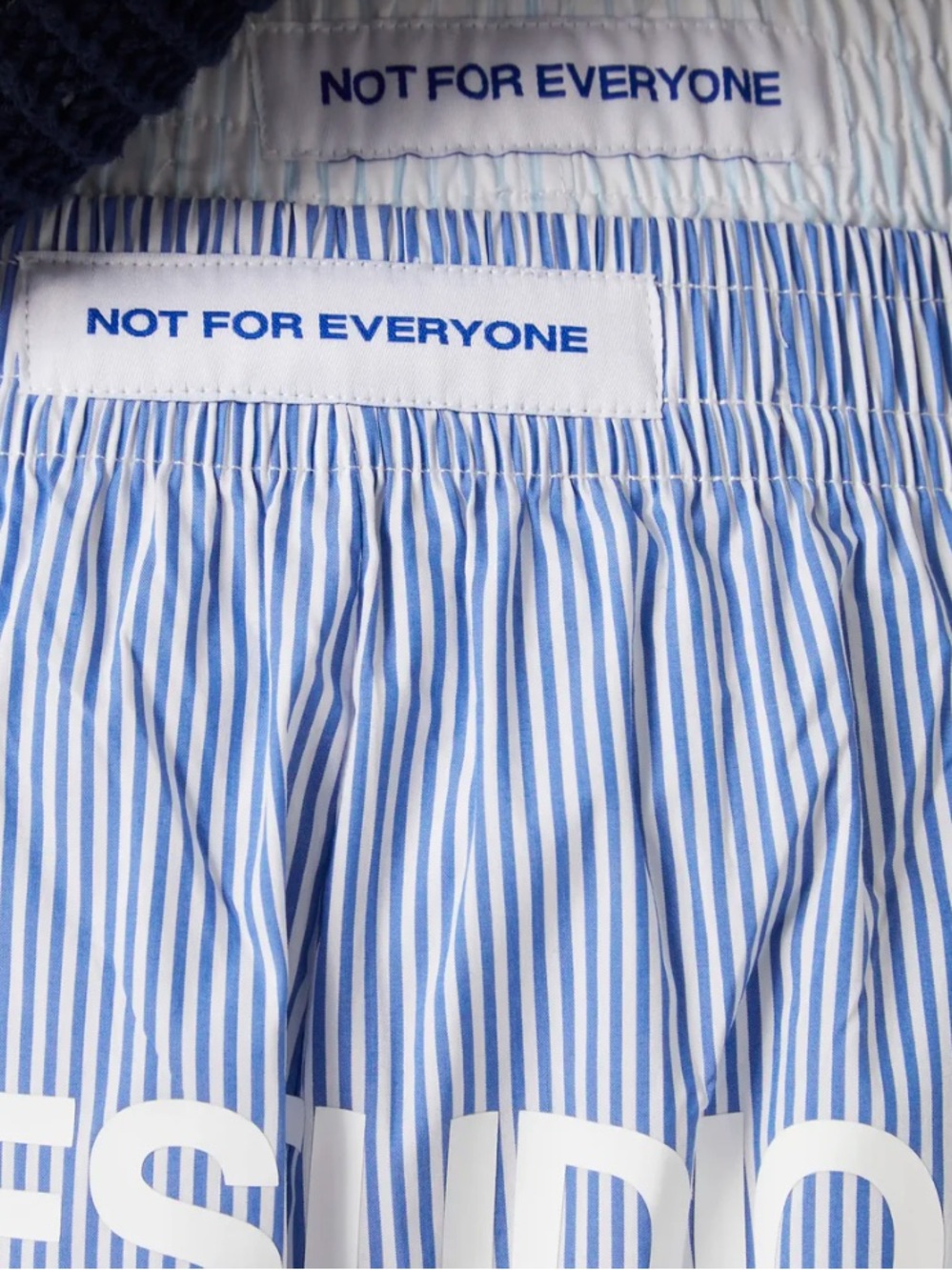 Eme Studios Jammies LS Blue Striped Cotton Logo Boxer Shorts NEW Size 40 - Picture 3 of 14